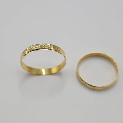 18K Pure Gold Couple Ring