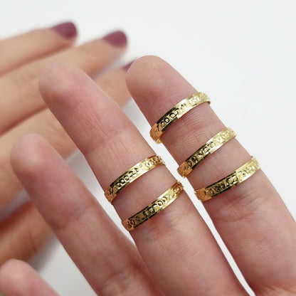 18K Pure Gold Couple Ring