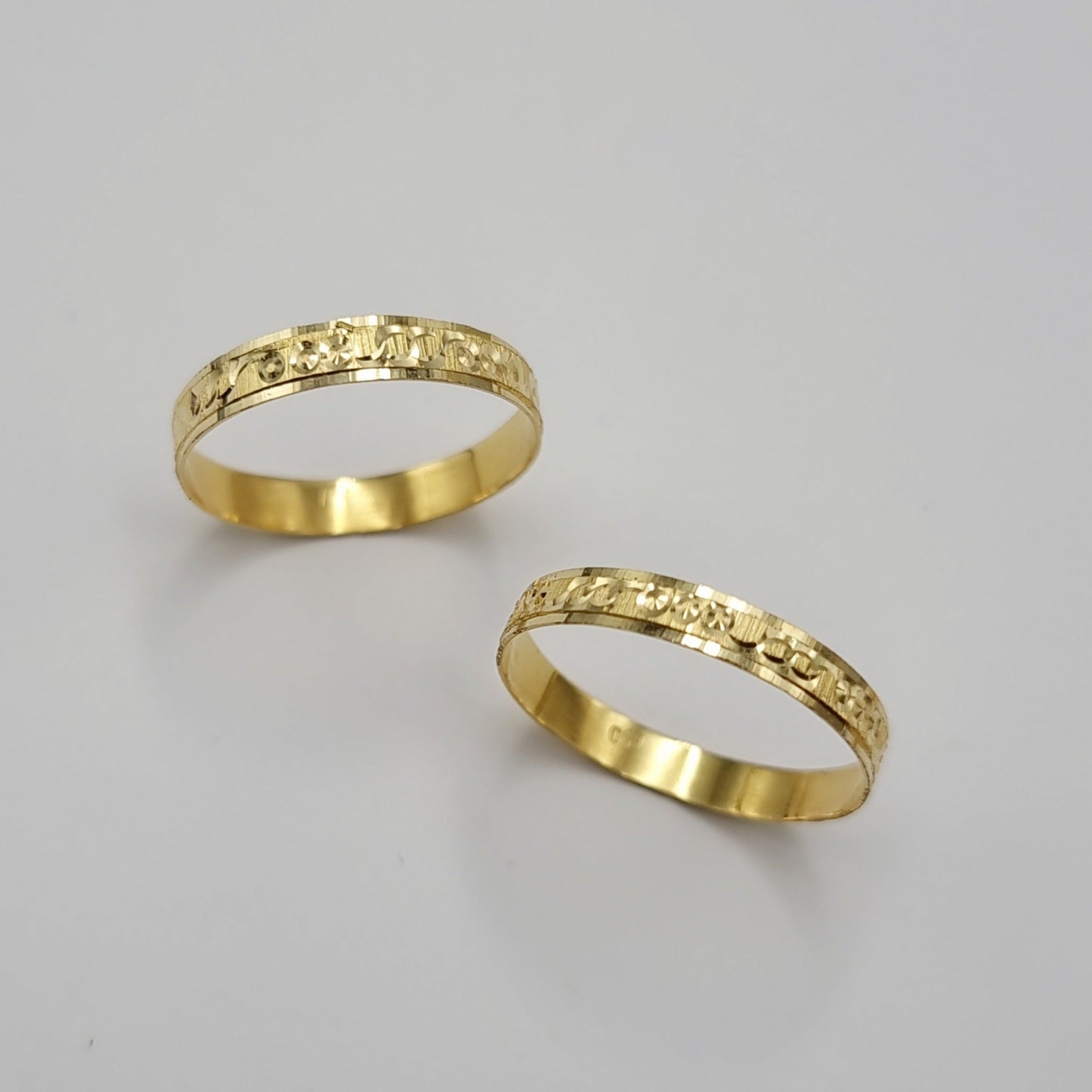 18K Pure Gold Couple Ring