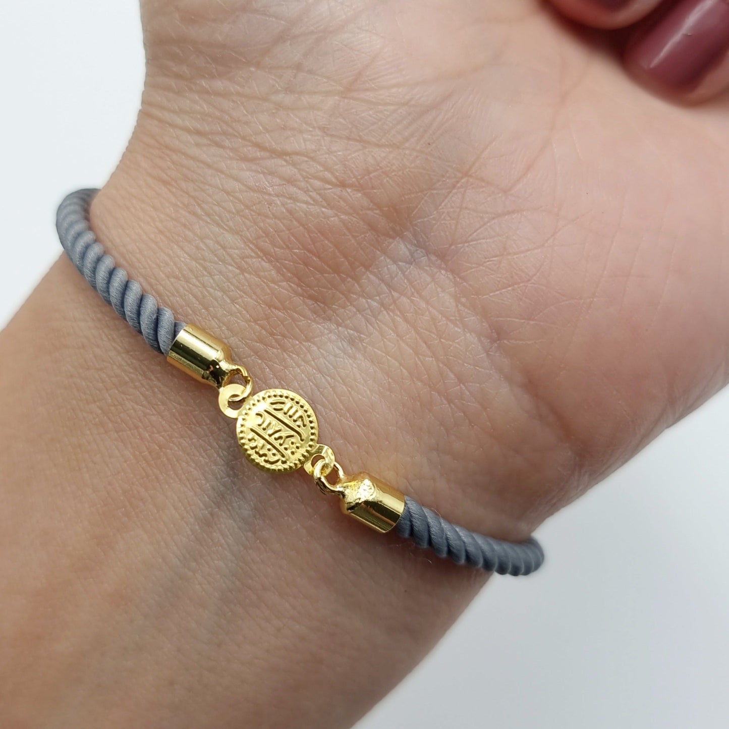 21K Pure Gold Adjustable Coin Bracelet