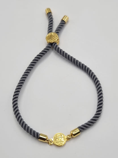 21K Pure Gold Adjustable Coin Bracelet