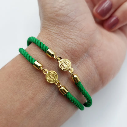21K Pure Gold Adjustable Coin Bracelet