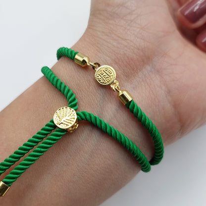 21K Pure Gold Adjustable Coin Bracelet