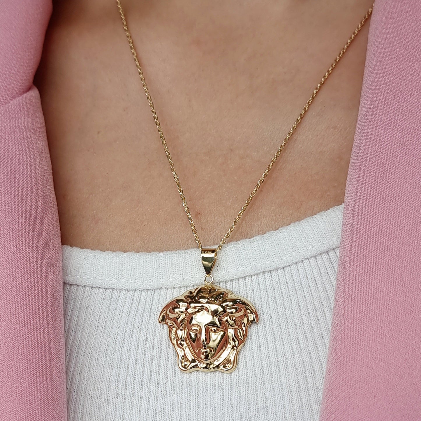 18K Pure Gold V.R.C Necklace