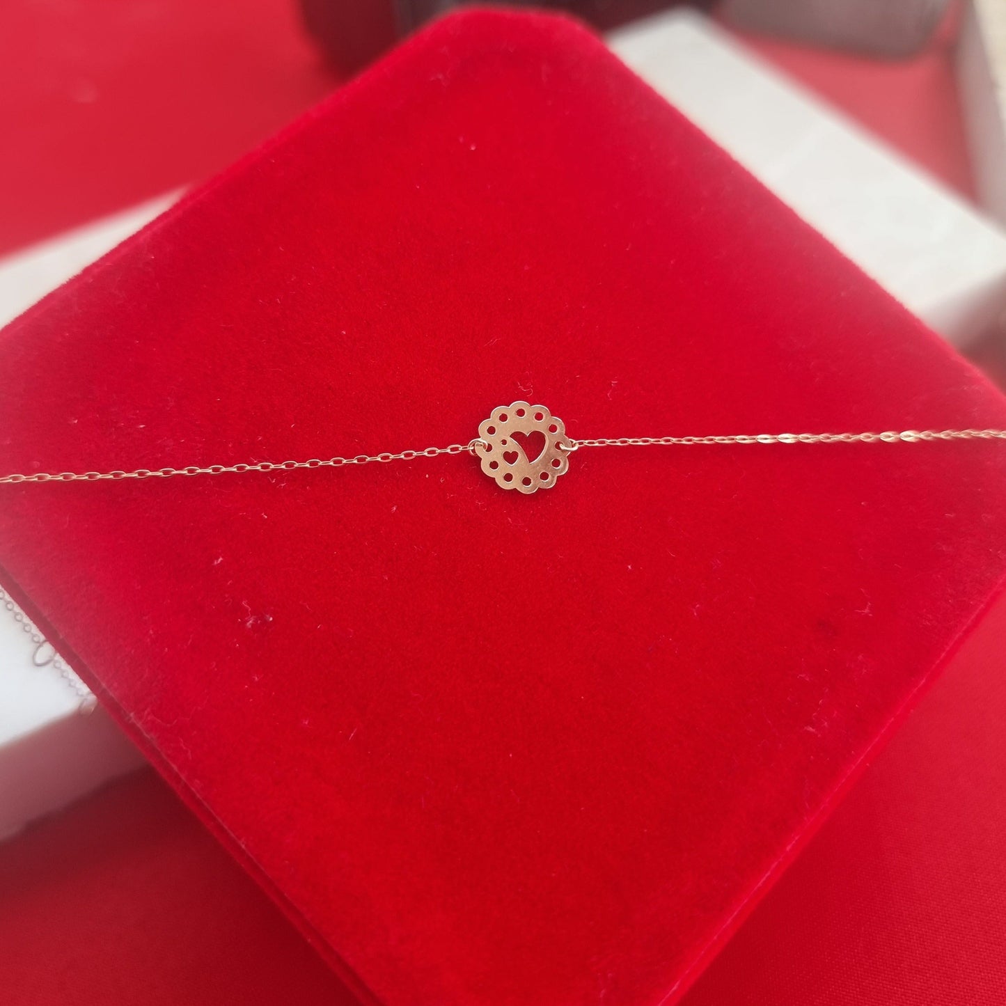 18K Pure Gold Flower Bracelet