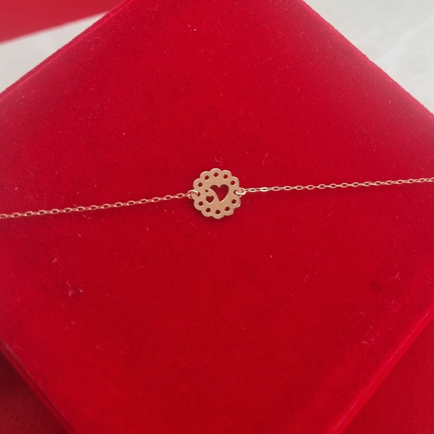 18K Pure Gold Flower Bracelet