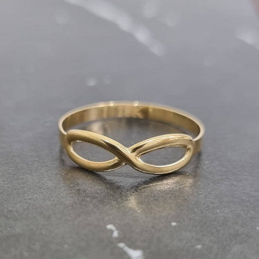 18K Pure Gold Infinity Ring
