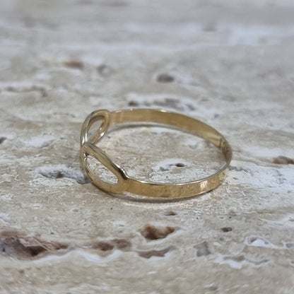 18K Pure Gold Infinity Ring