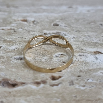 18K Pure Gold Infinity Ring