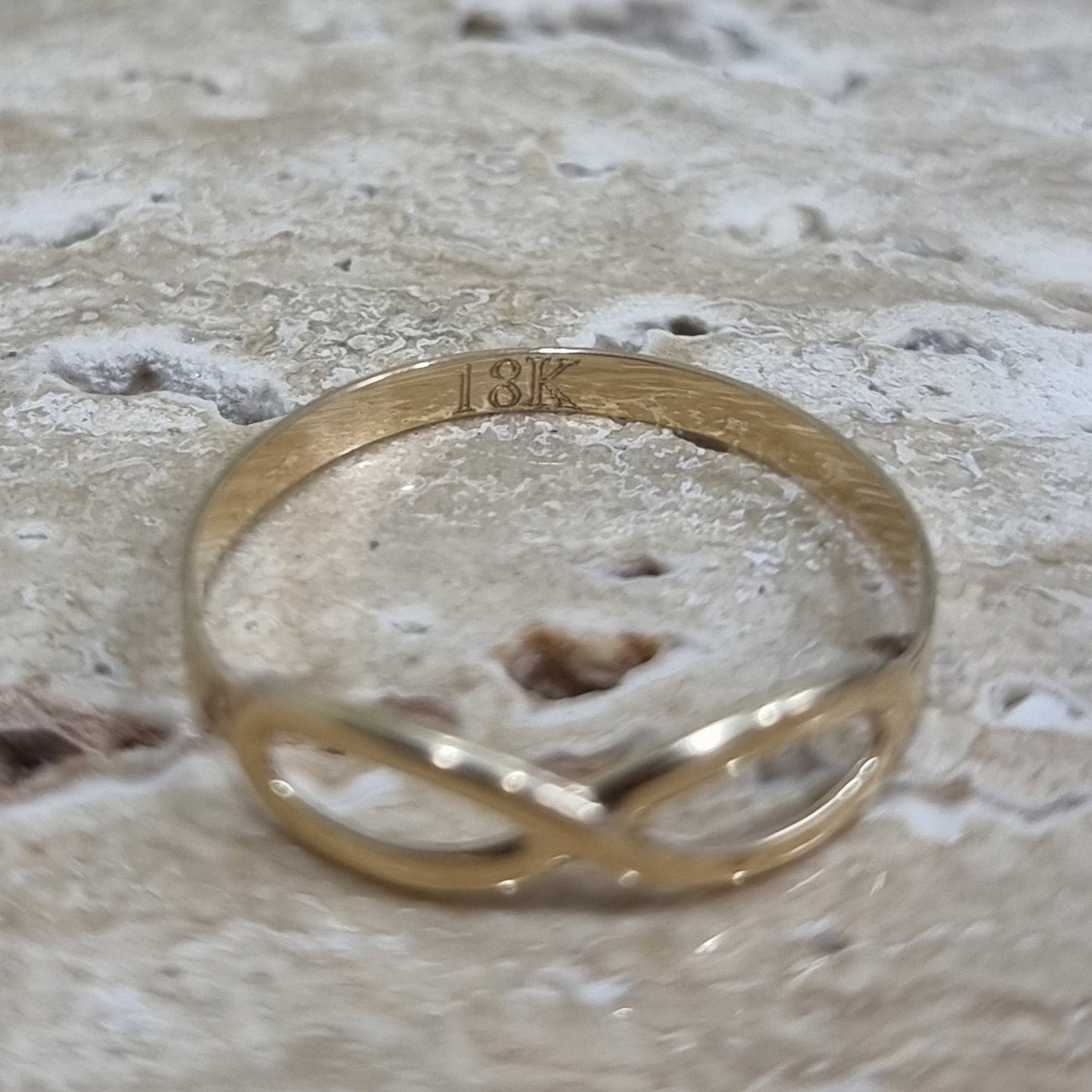 18K Pure Gold Infinity Ring