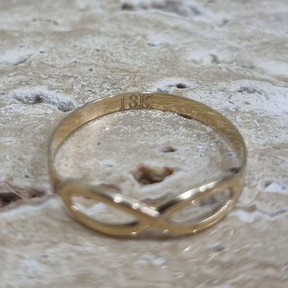 18K Pure Gold Infinity Ring