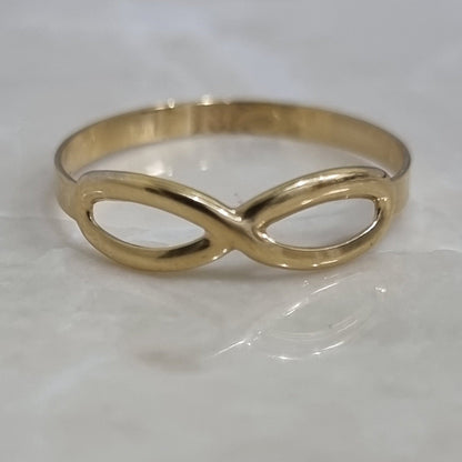 18K Pure Gold Infinity Ring