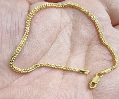 18K Pure Gold Elegant Snake Bracelet