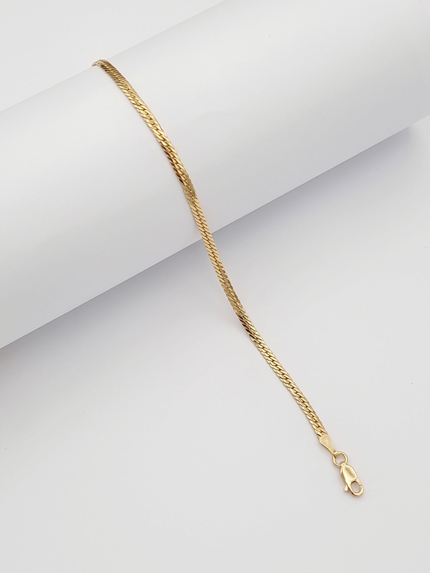18K Pure Gold Flat Bracelet