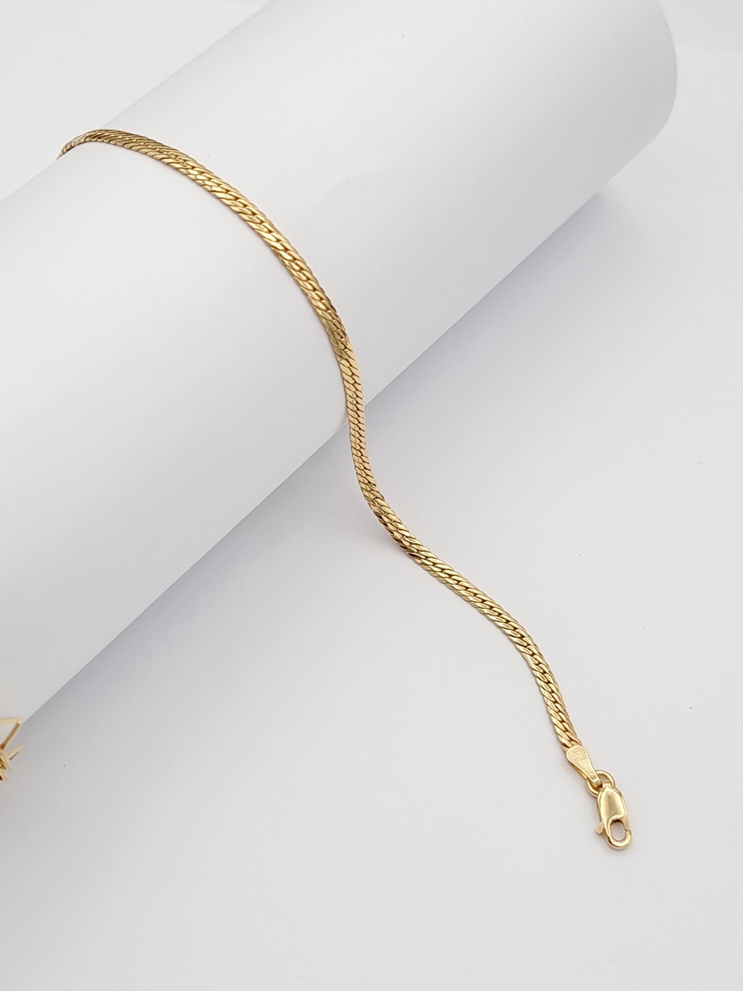18K Pure Gold Flat Bracelet