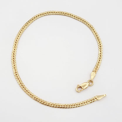 18K Pure Gold Flat Bracelet