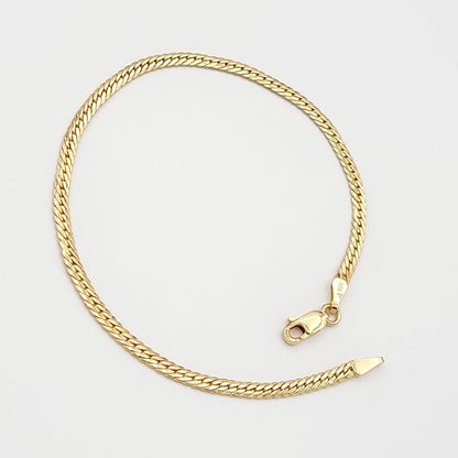 18K Pure Gold Flat Bracelet