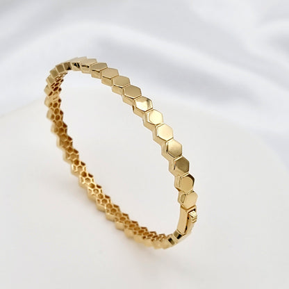 18K Pure Gold Elegant Bangle