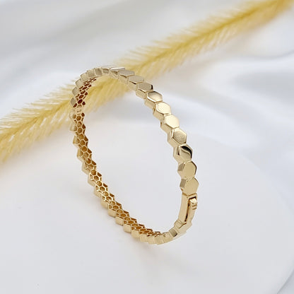 18K Pure Gold Elegant Bangle