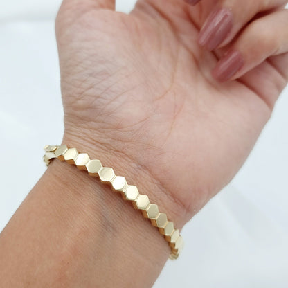 18K Pure Gold Elegant Bangle