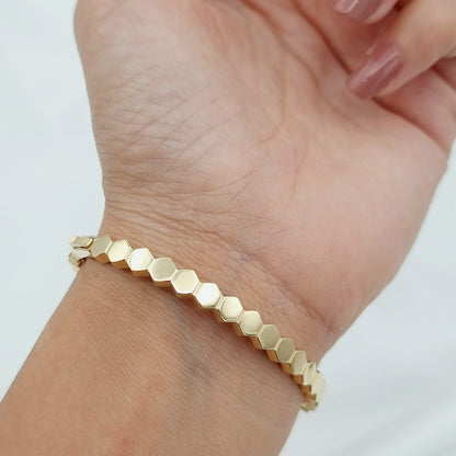 18K Pure Gold Elegant Bangle