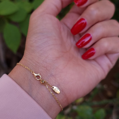 18K Pure Gold Elegant Linked Bracelet