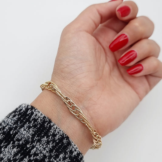 18K Pure Gold Multi Linked Bracelet