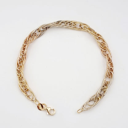 18K Pure Gold Multi Linked Bracelet