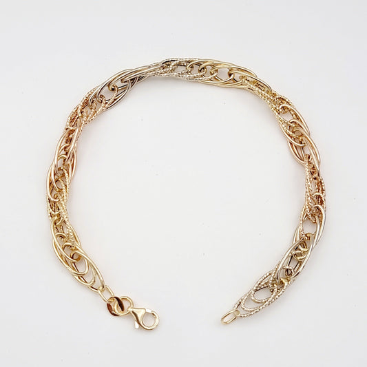 18K Pure Gold Multi Linked Bracelet