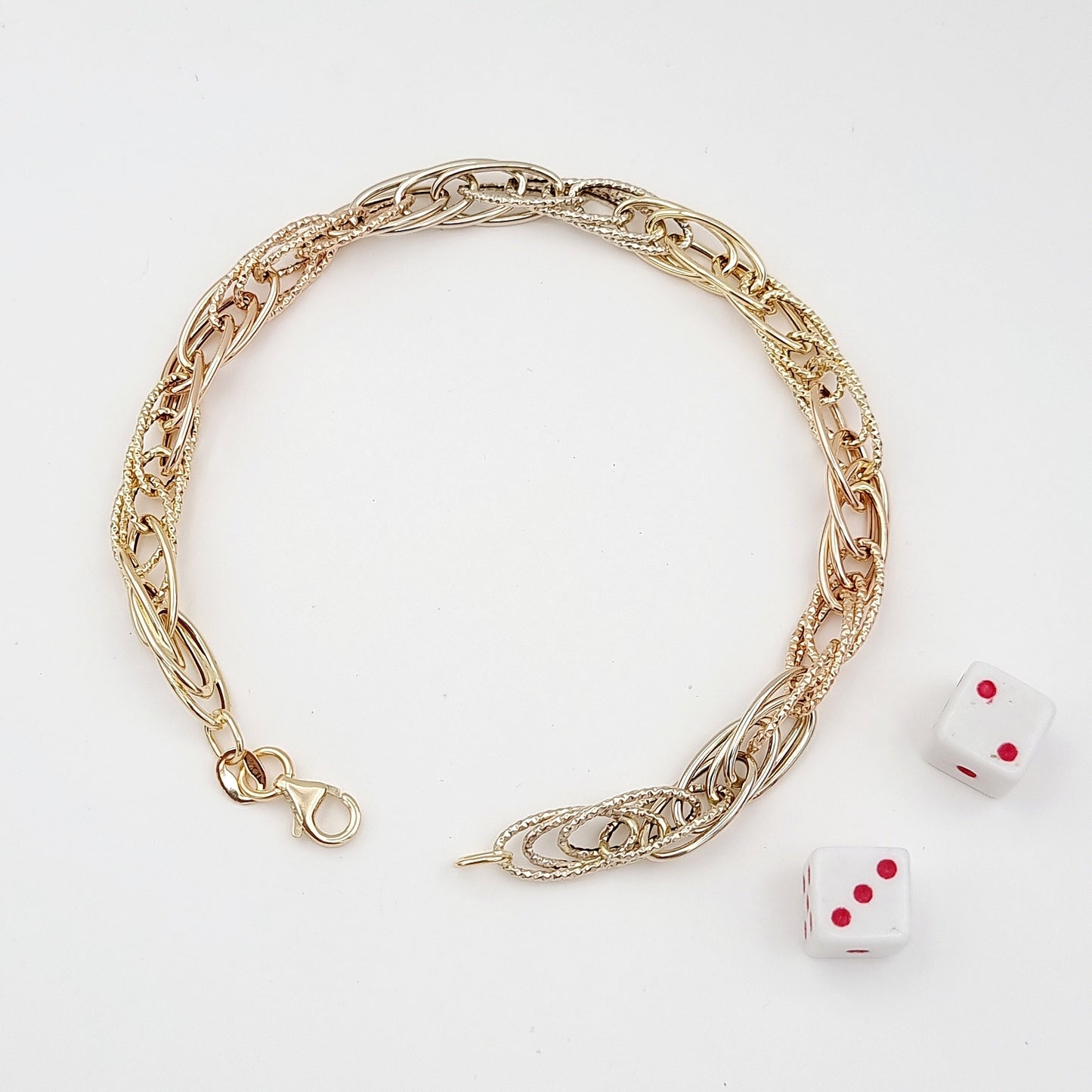 18K Pure Gold Multi Linked Bracelet