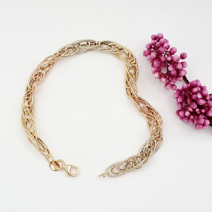 18K Pure Gold Multi Linked Bracelet