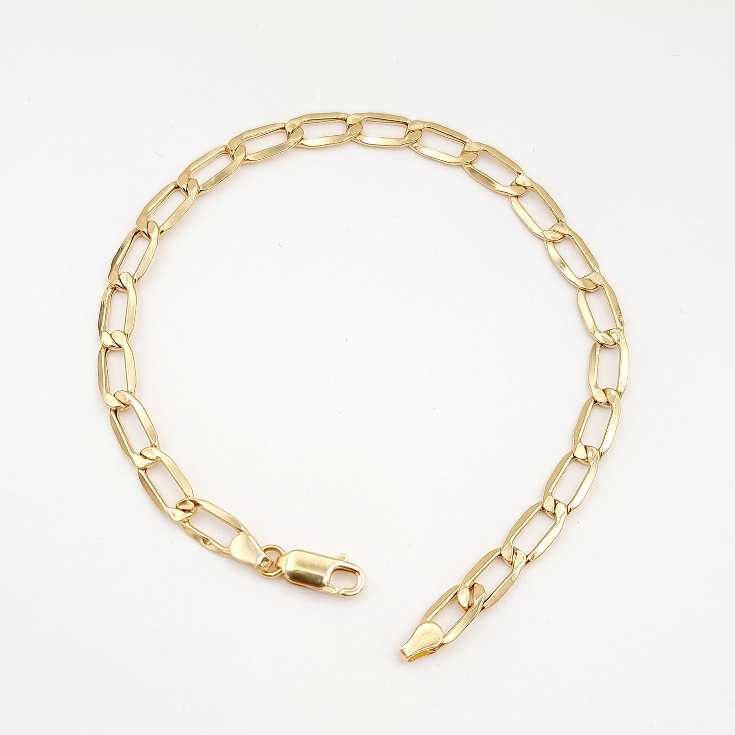 18K Pure Gold Flat Linked Bracelet