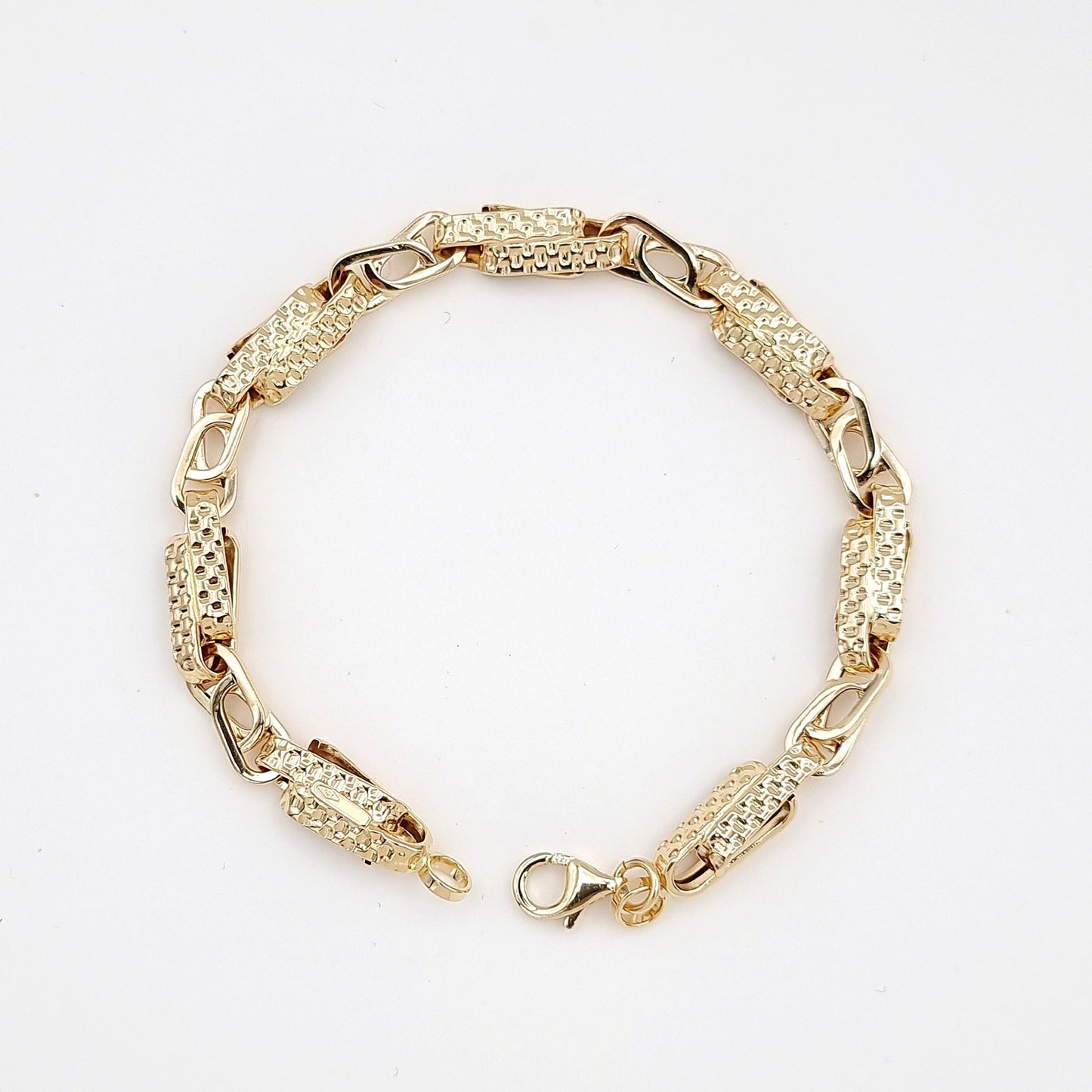 18K Pure Gold Elegant Linked Bracelet