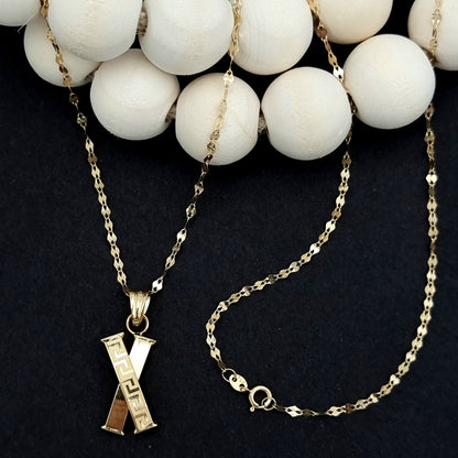 18K Pure Gold Elegant Necklace