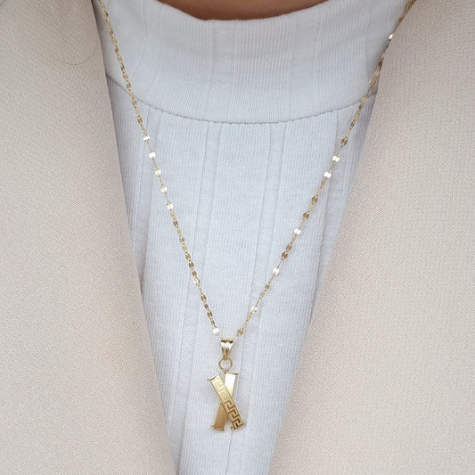 18K Pure Gold Elegant Necklace