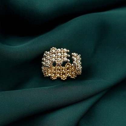 18K Pure Gold Seed Ring