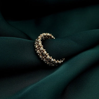 18K Pure Gold Seed Ring