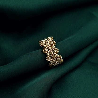 18K Pure Gold Seed Ring