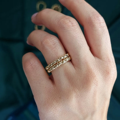 18K Pure Gold Seed Ring