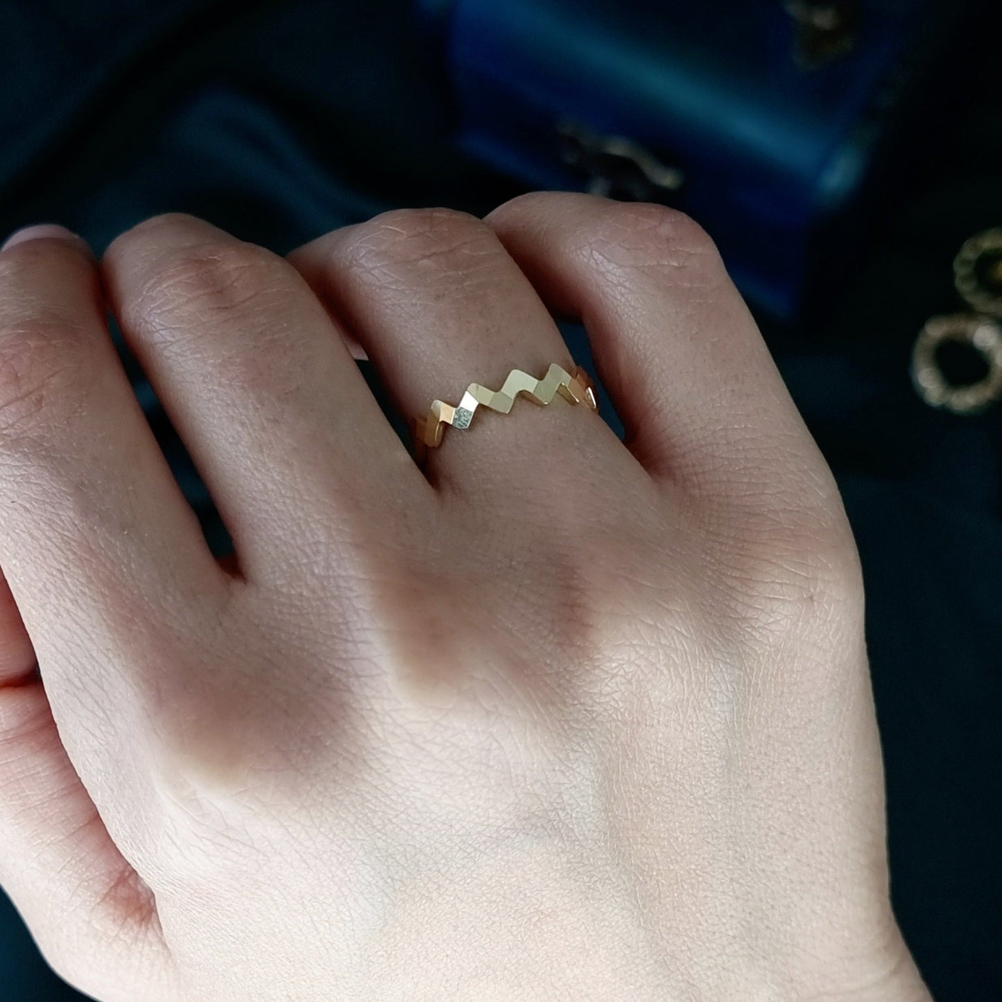 18K Pure Gold Twisted Ring