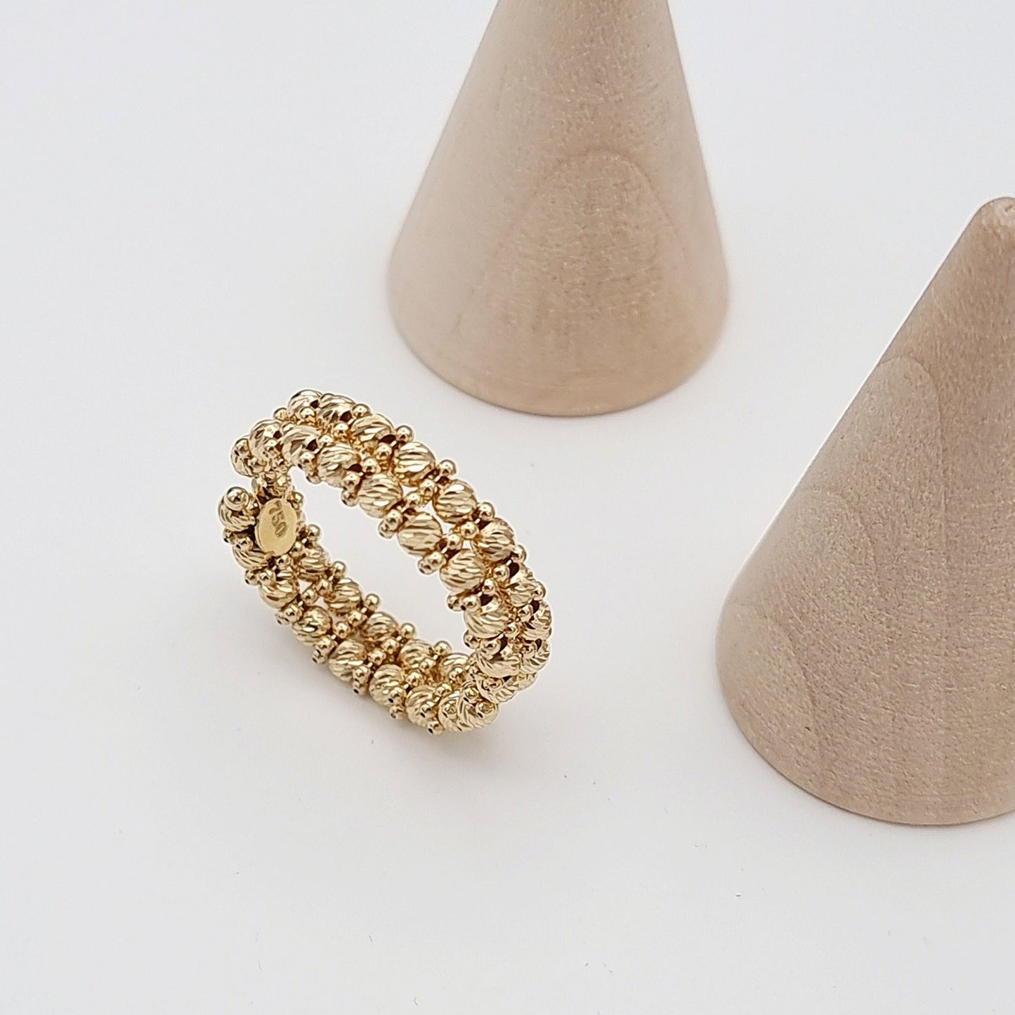 18K Pure Gold Seed Ring