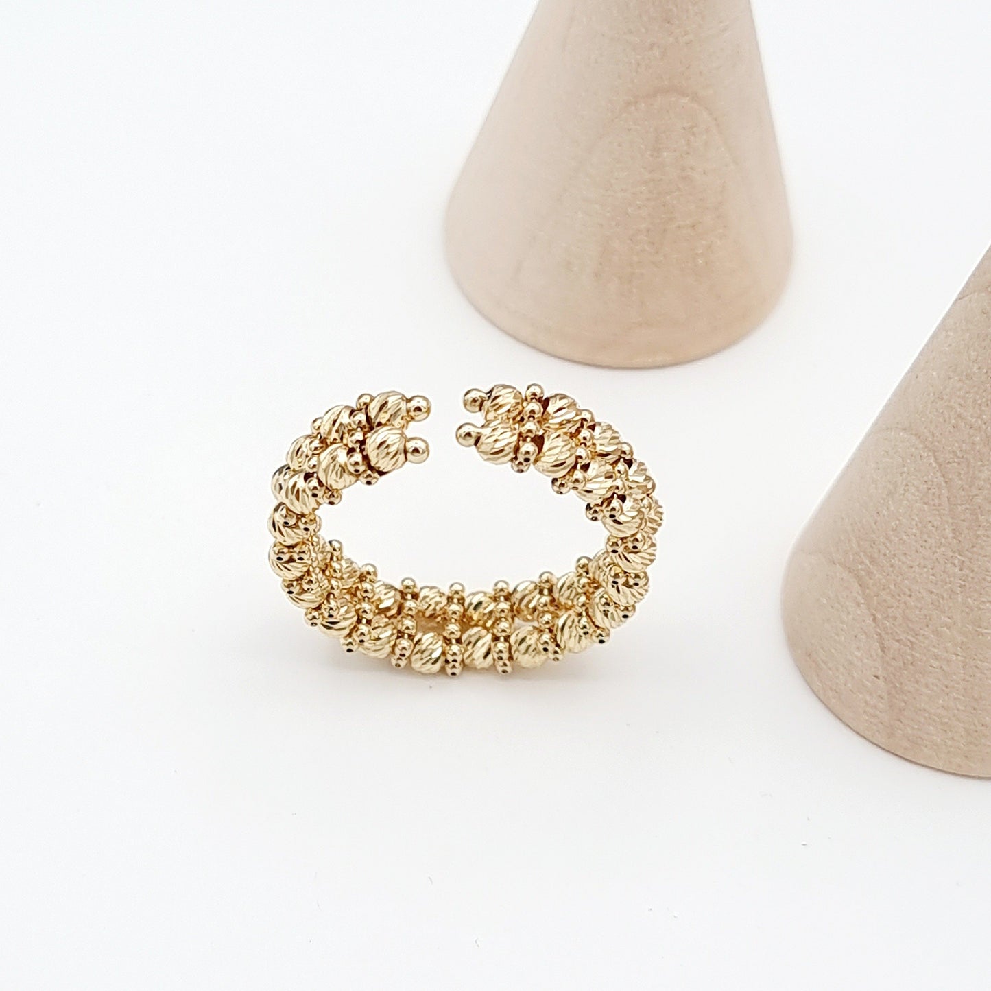 18K Pure Gold Seed Ring