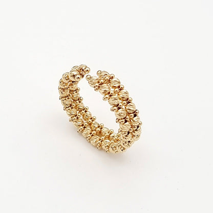 18K Pure Gold Seed Ring