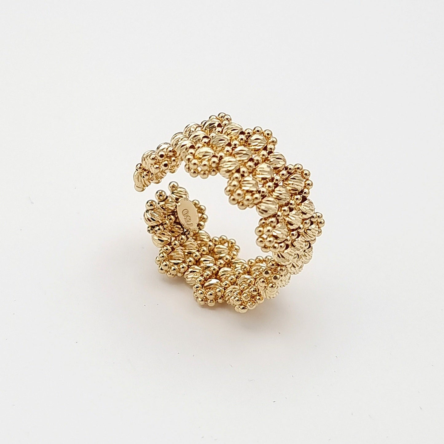 18K Pure Gold Seed Ring