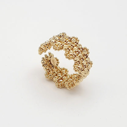 18K Pure Gold Seed Ring
