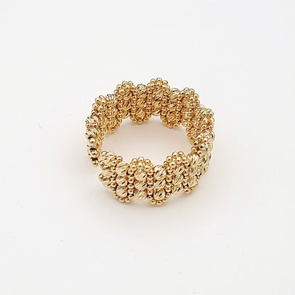 18K Pure Gold Seed Ring