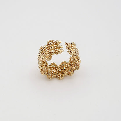 18K Pure Gold Seed Ring
