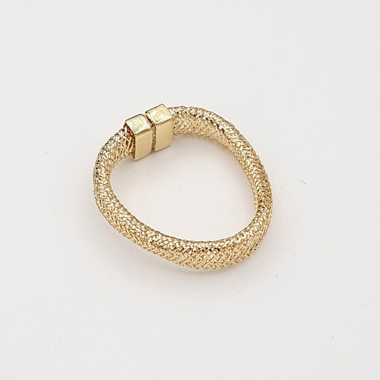 18K Pure Gold Twisted Ring