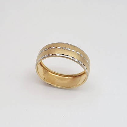 18K Pure Gold Round Line Ring