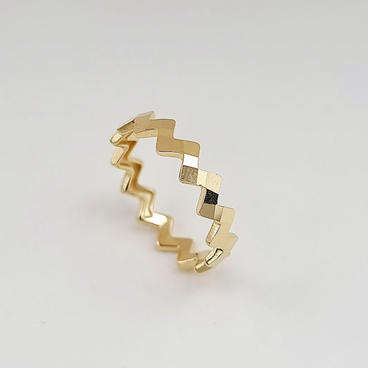 18K Pure Gold Twisted Ring